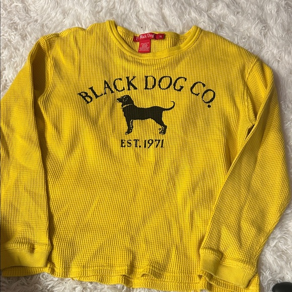 The Black Dog Vibrant Yellow Crewneck thermal - Picture 1 of 2